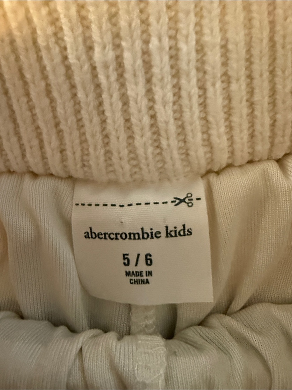 abercrombie kids White and Black Striped Knit High-Waist Lined Shorts - Picture 2 of 4